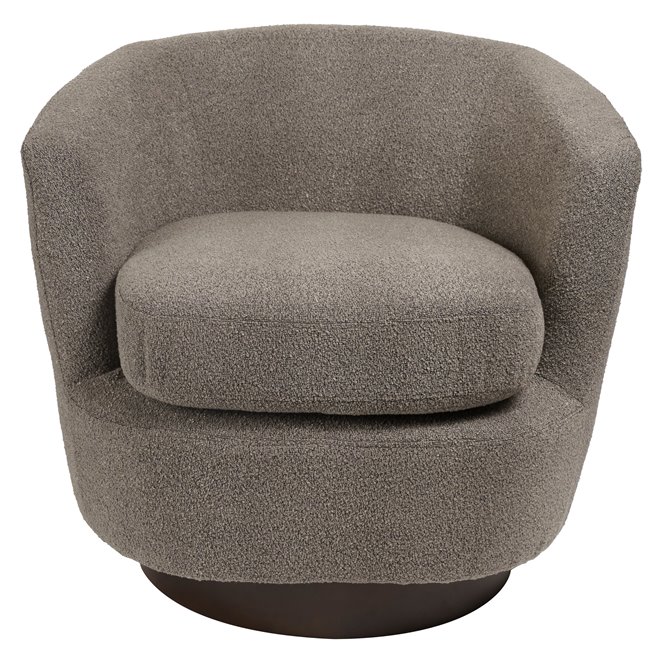 Accent chair Malbork 5, light grey, H76x74x72cm, seat height 49.5cm