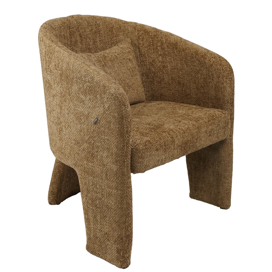 Armchair Jonita, brown color, H79x70x64cm, seat H42cm