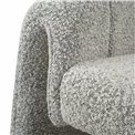 Armchair Jonass, light gray color, H77x76x63cm, seat H42cm