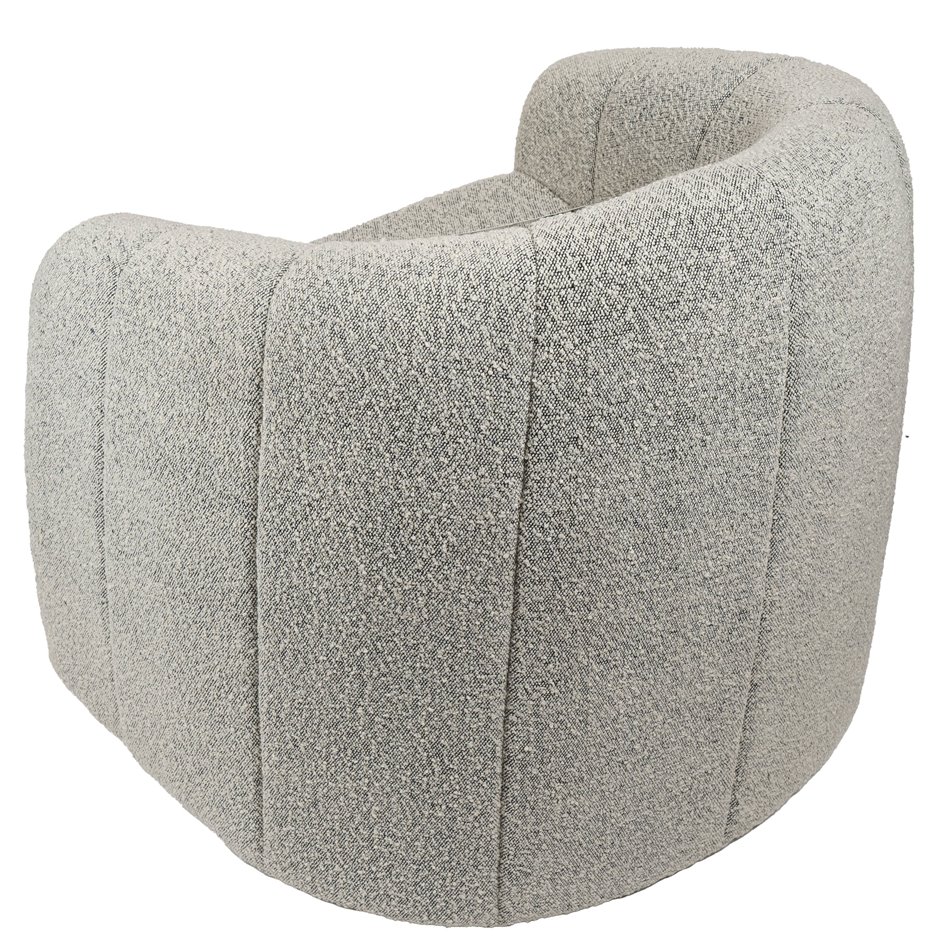 Armchair Jonass, light gray color, H77x76x63cm, seat H42cm