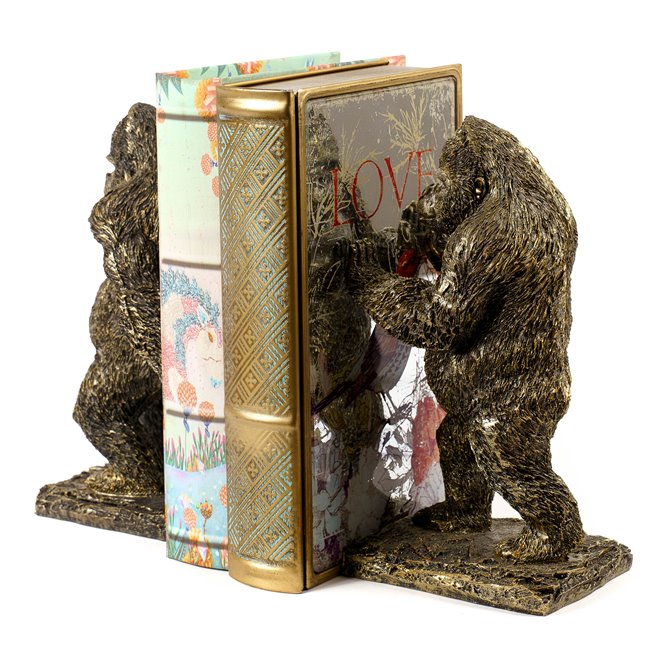 Подставка для книг Gorilla old gold, 2 set., H24.5x13.5x12.5cm