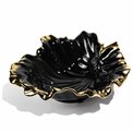 Decorat. ceramic fruit plate Garrel, black gold,26x24x9cm  