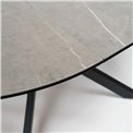 Dining table ext. Laccio, ceramic/ grey, D120-160xH75cm