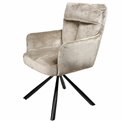 Dinning chair Arringo, taupe, swivelling 180, 95x63x57cm