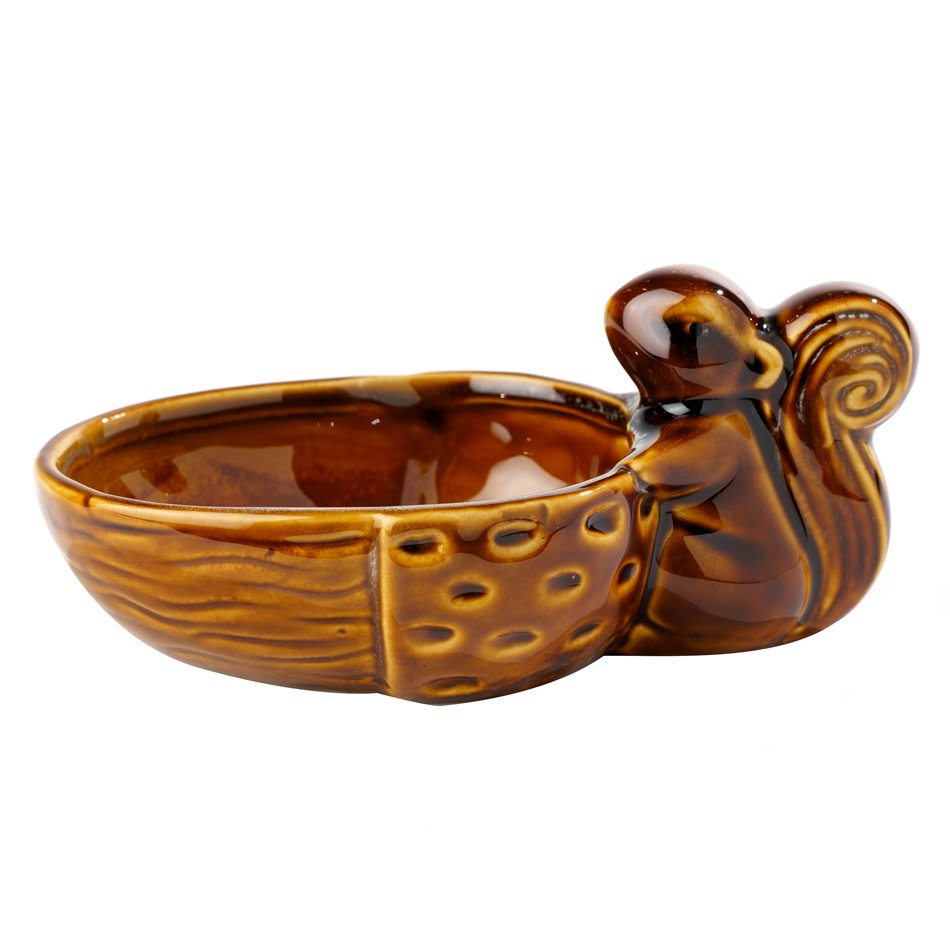 Bowl Nickie Hedhedog/Acorn, brown, H6.8cm