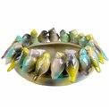 Decorative bowl Birds, multicolor, stoneware, H15cm D37.5cm