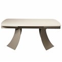 Extendable dining table Raita 031, sintered stone, taupe, 160-240x90xH75cm