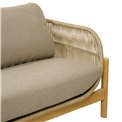 Sofa Ladeona, 2-seater, acacia, H79x178,5x78cm