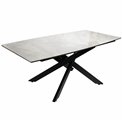 Dining table Lafitte GR, sintered stone/mdf/metal, grey, 180x90cm H75cm