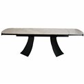 Extendable dining table Raita C6, sintered stone/metal, 160-240x90cm H75cm