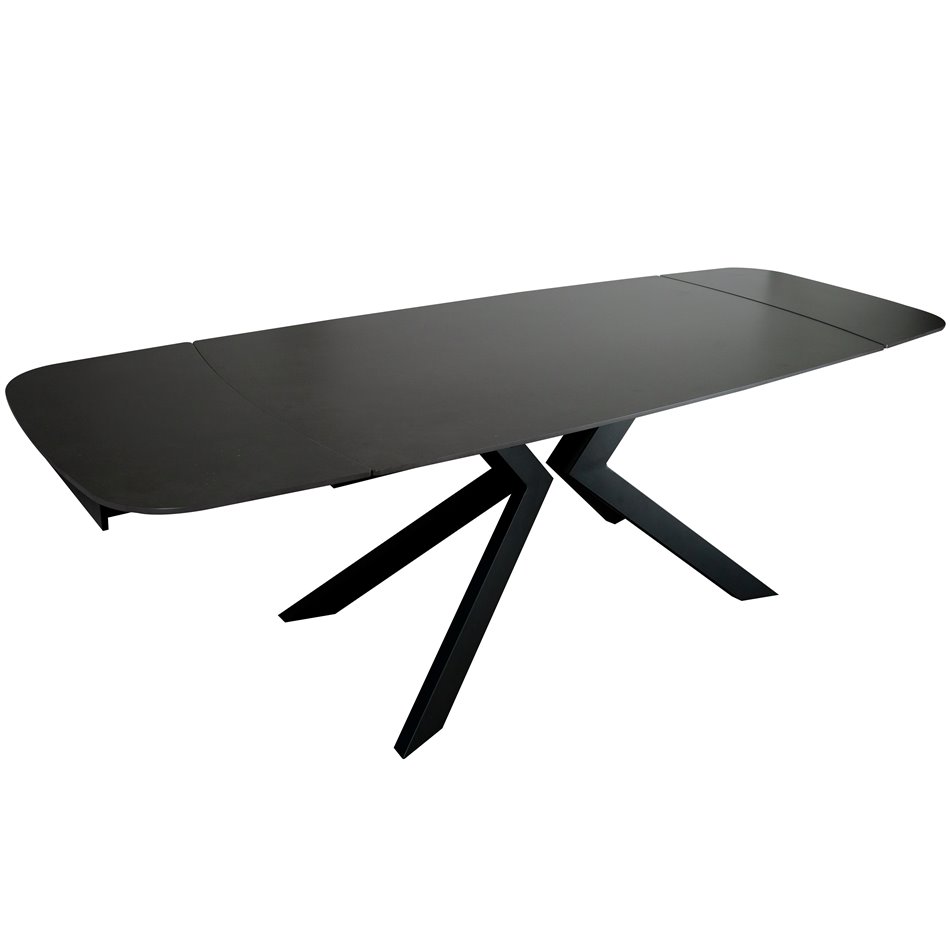 Extendable dining table Rigena 018, sintered stone/metal, 160-240x90cm H75cm