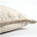 Decorative pillowcase Lotta, taupe, with trim, 45x45cm