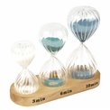 Sandtimer Sabi, glass/wood, H15cm, D6.3cm