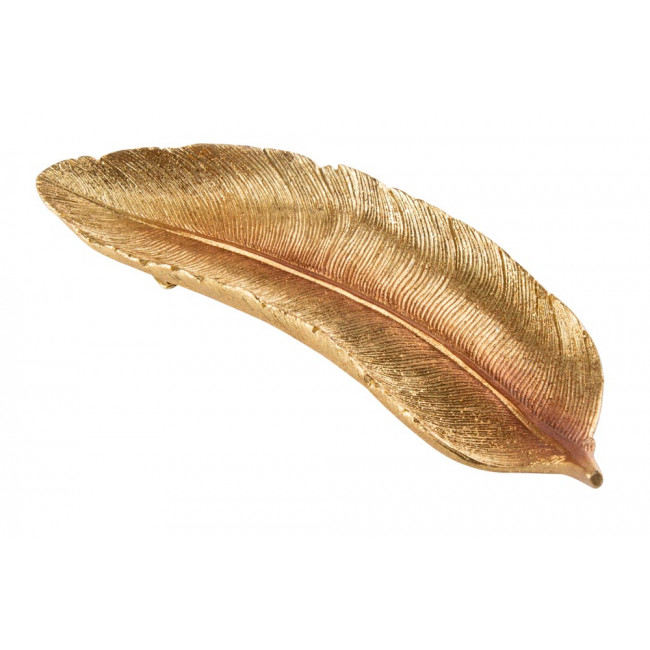 Wall decor Leaf, golden, 20x8.5x3cm