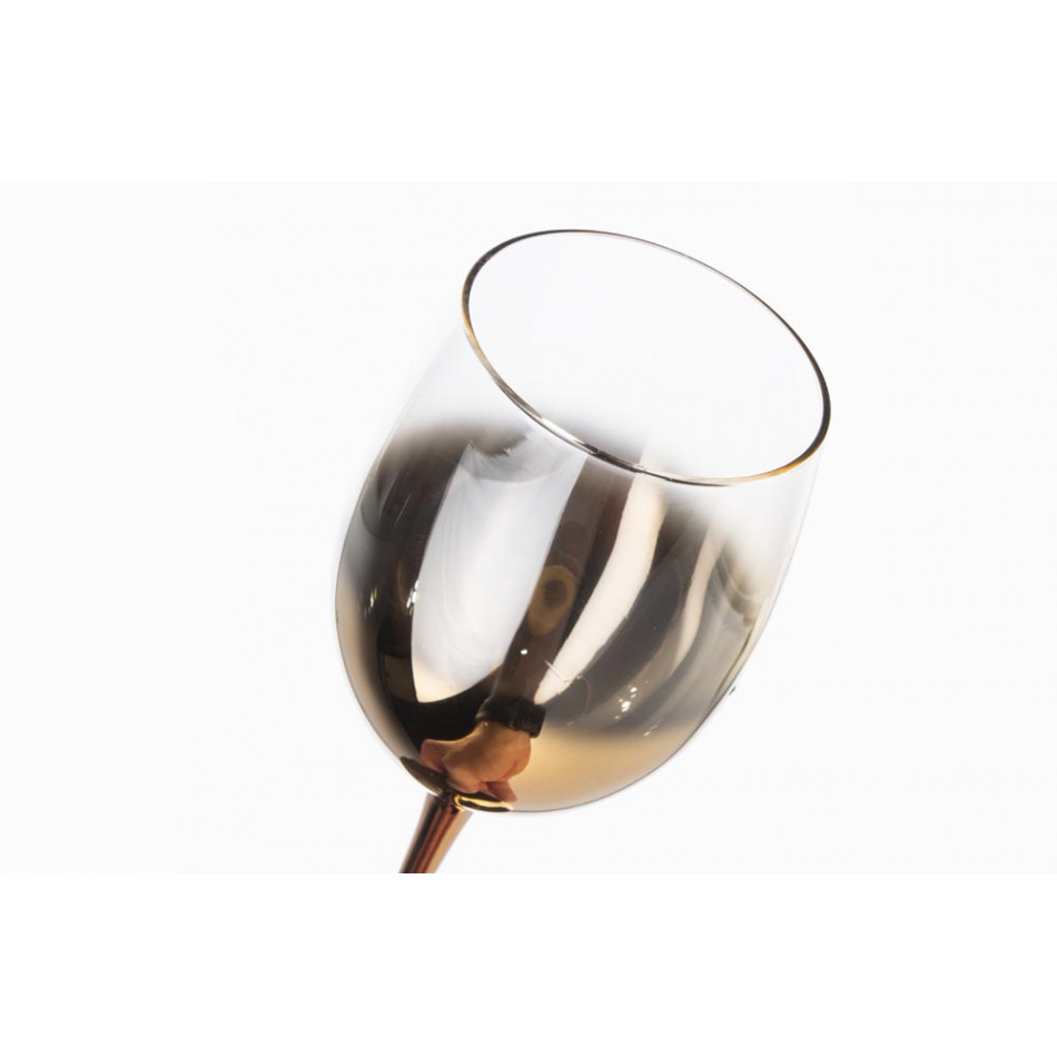 Red wine glass Metallic, copper colour,  H24, D7-8.5 cm, 550ml