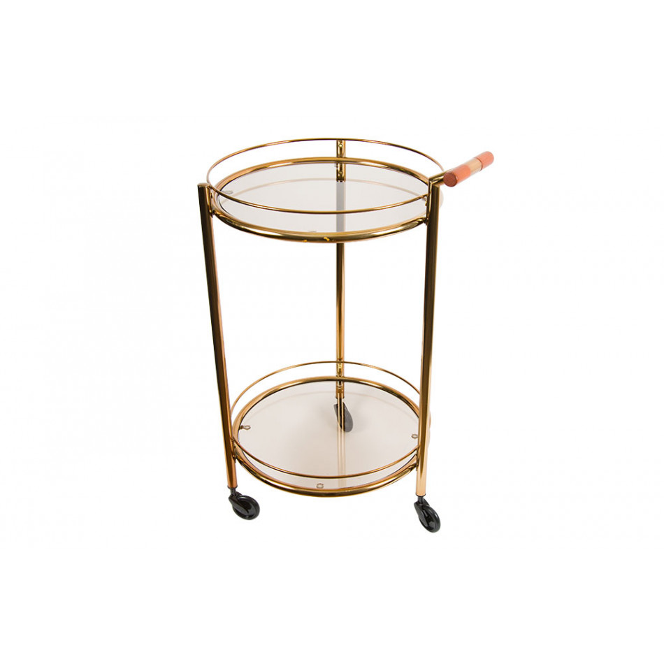 Serving table Pazzella, rosegold tone, 54.5x47x84.5cm