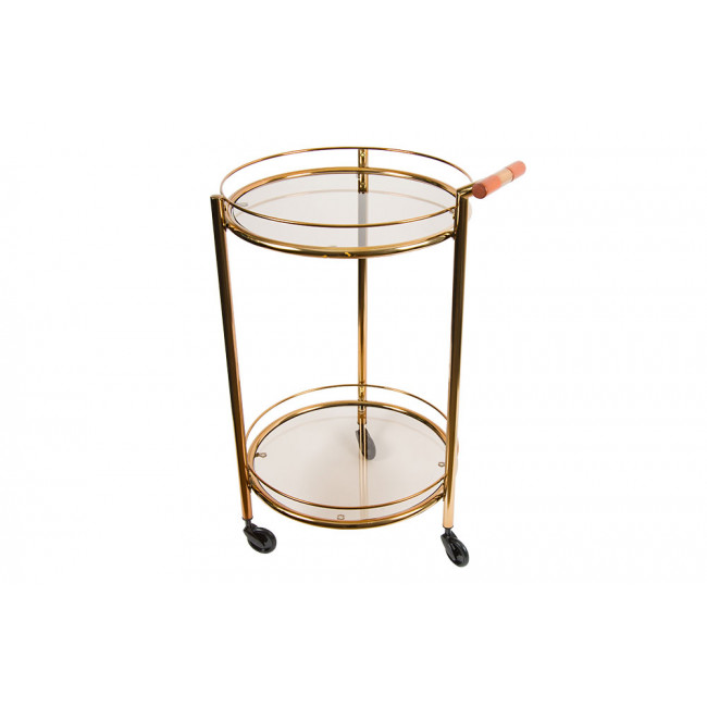 Serving table Pazzella, rosegold tone, 54.5x47x84.5cm