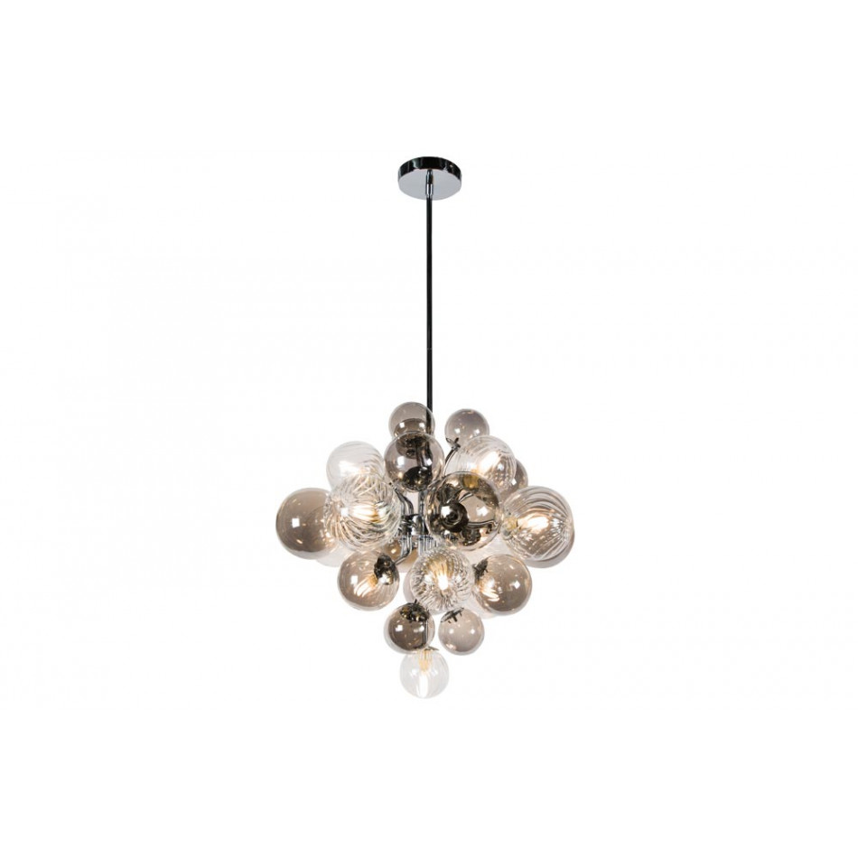 Pendant lamp Jonsberg, chrome, G9 10x28W, D48  H100cm