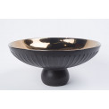 Decorative bowl Vienna, black/gold colour, D27x12cm