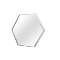 Wall mirror Idena hexagon, silver colour, 40x40cm