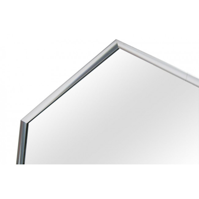 Wall mirror Idena hexagon, silver colour, 40x40cm