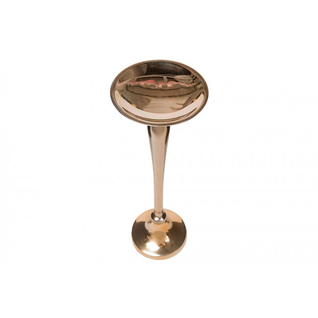 Candle holder, aluminium, champagne gold colour, 31x11x11cm