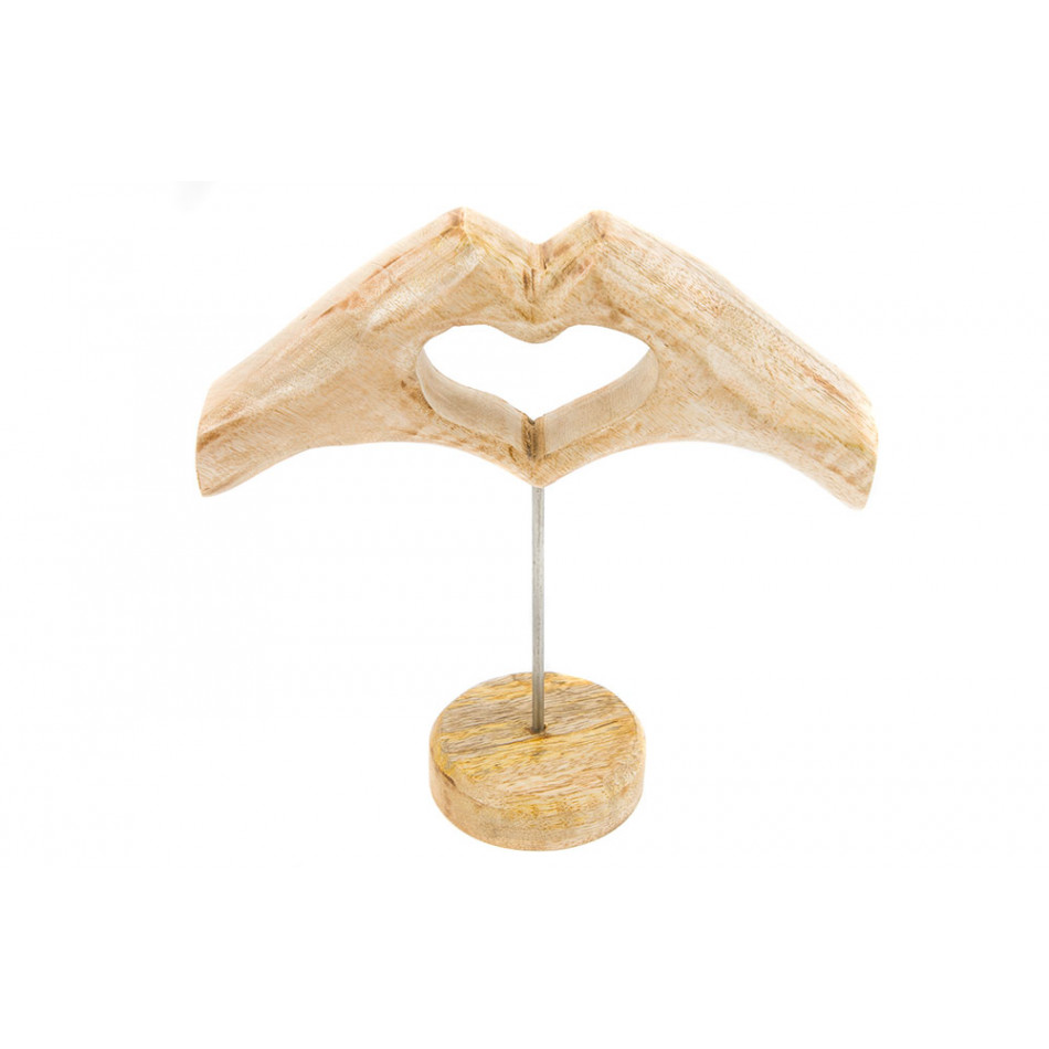 Decorative figure Hand Heart, 20x7.5x21cm