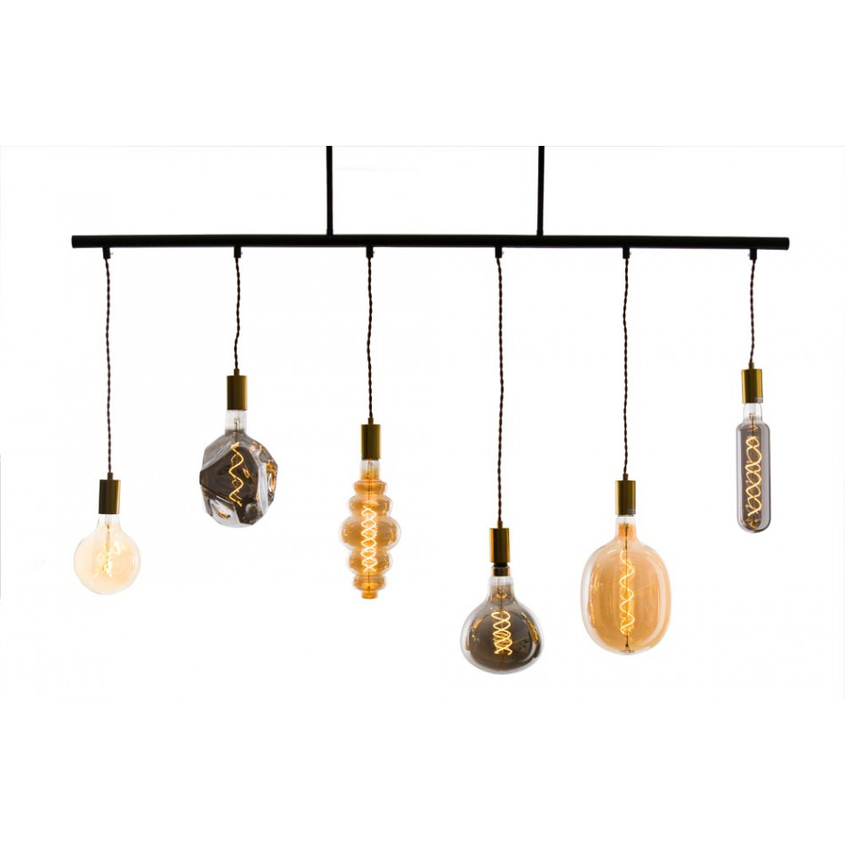 Pendant lamp Raya Black, with bulbs included, , E27 6x60W(max),135x142cm