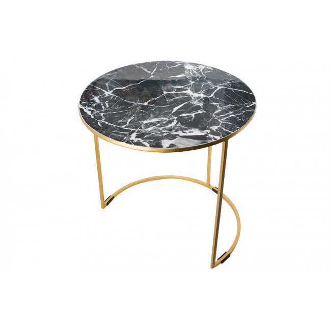 Table Lido,matt brass plating, printing clear enamel45x45x45