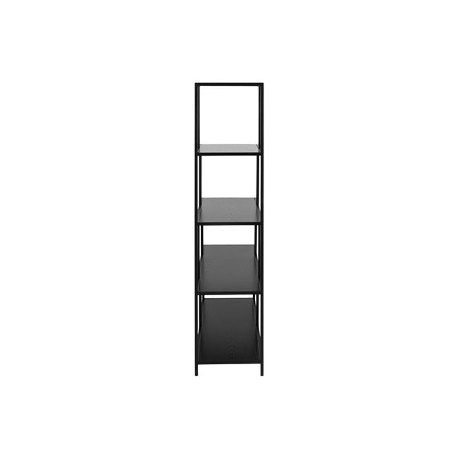 Bookcase Seaford II, ash/black frame,135x35x150cm