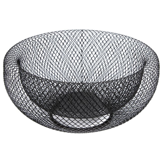 Fruit basket Mesh, black, D27cm