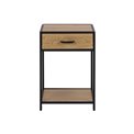 Bookcase Seaford, oak/black, 42x35x63cm 