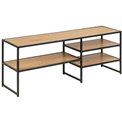 TV unit Seaford with 3 shelves, oak,120x33x46cm