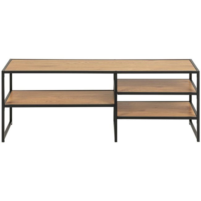 TV unit Seaford with 3 shelves, oak,120x33x46cm