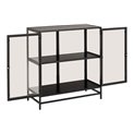 Display cabinet Seaford, black,  77x35x86.4cm