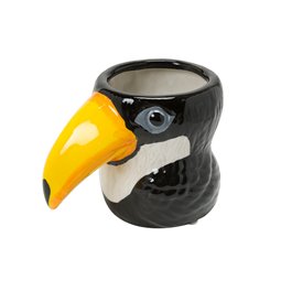 Vase Toucan Fine Earthenware, black, 18x12x14cm