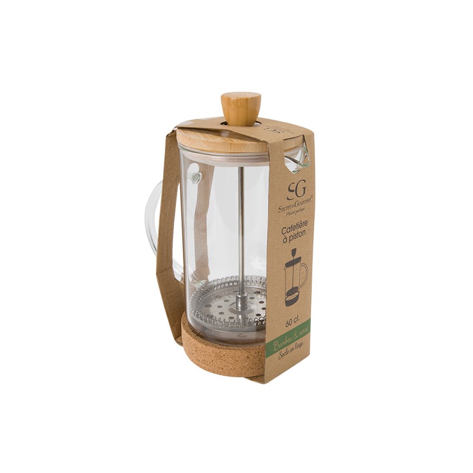 Coffee pot with bamboo lid, 600ml