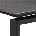 Nest table set Akatri, black, ceramic top, H55cm, D50cm