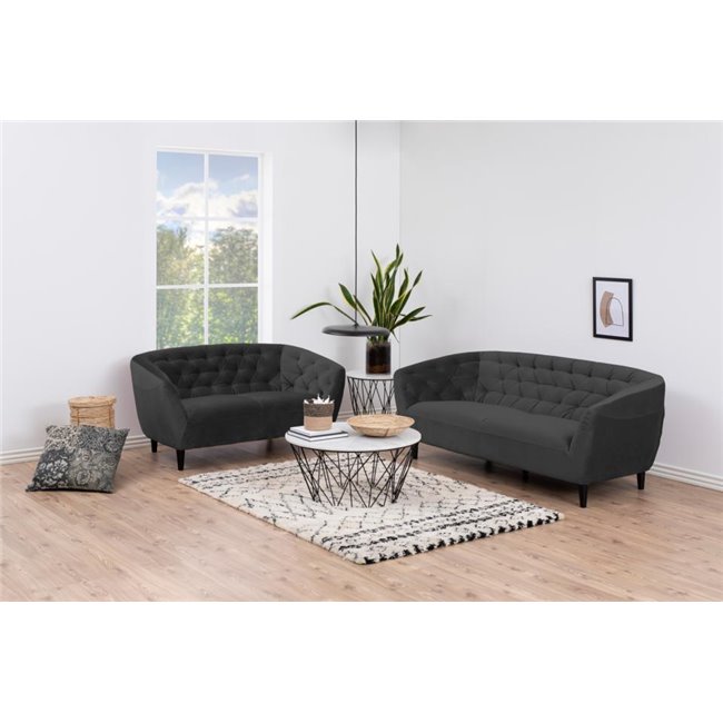 Sofa Aria, grey, H78x150x84cm, seat h.-46cm