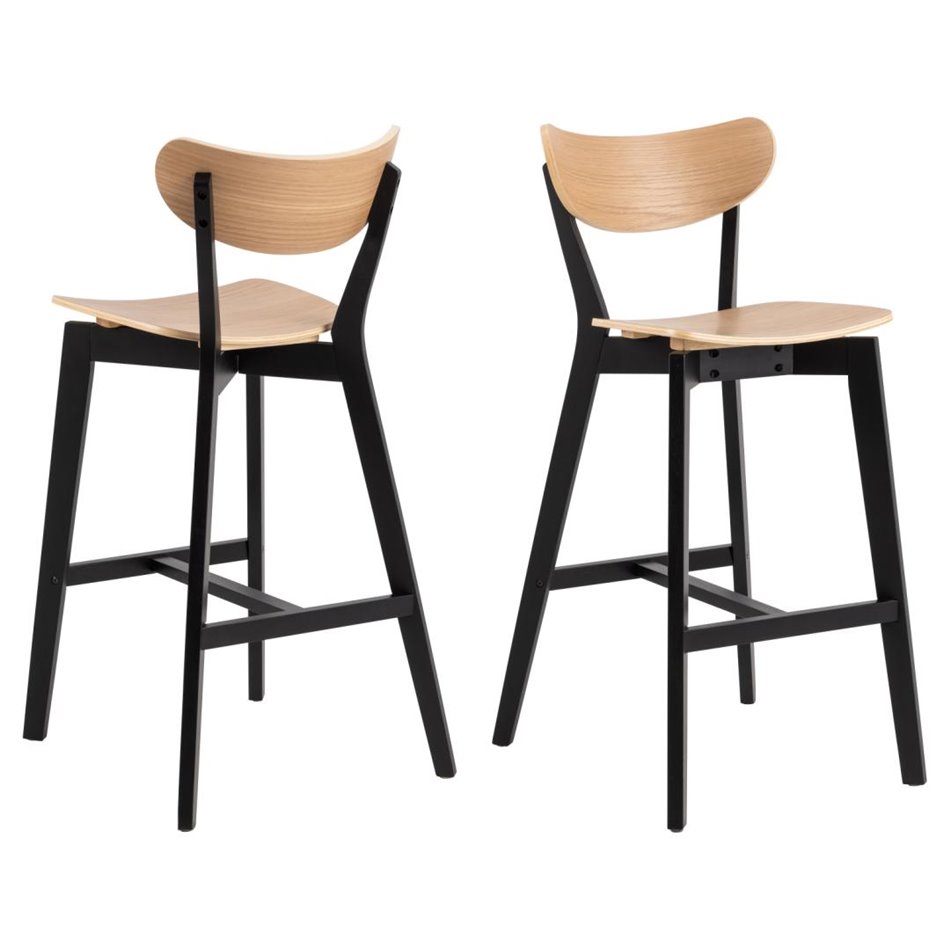 Bar stool Aroxby, set of 2 pcs, natural,  H105x45x49cm