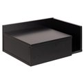 Bedside table Ashlan, MDF, black, H16.5x40x32cm