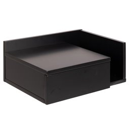 Bedside table Ashlan, MDF, black, H16.5x40x32cm