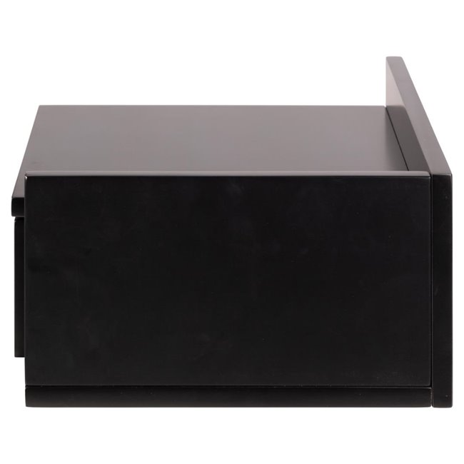 Bedside table Ashlan, MDF, black, H16.5x40x32cm