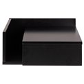 Bedside table Ashlan, MDF, black, H16.5x40x32cm