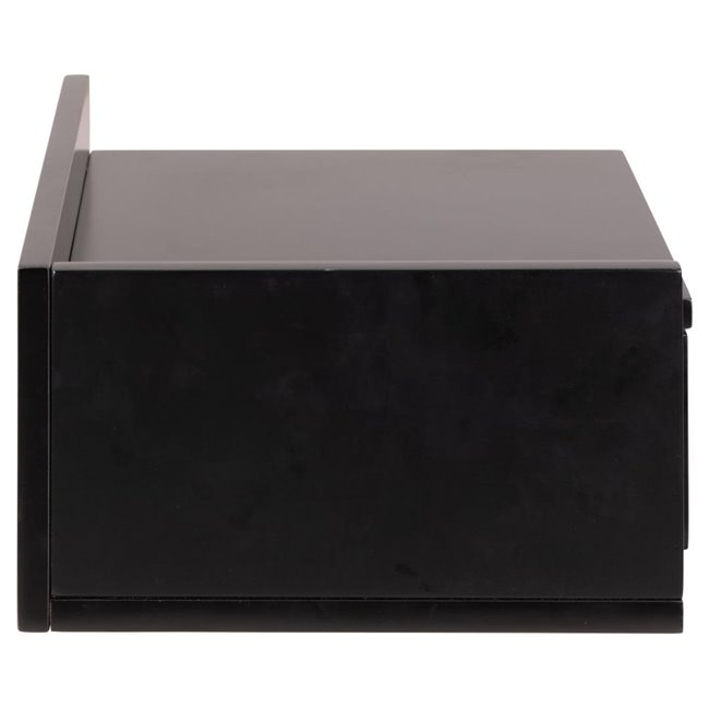 Bedside table Ashlan, MDF, black, H16.5x40x32cm