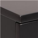 Bedside table Ashlan, MDF, black, H16.5x40x32cm