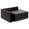 Bedside table Ashlan, MDF, black, H16.5x40x32cm