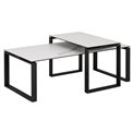 Coffee table set Akatrine, white, H45x115x69cm