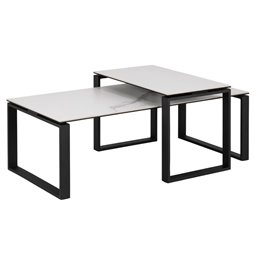 Coffee table set Akatrine, white, H45x115x69cm