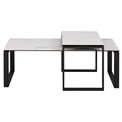 Coffee table set Akatrine, white, H45x115x69cm